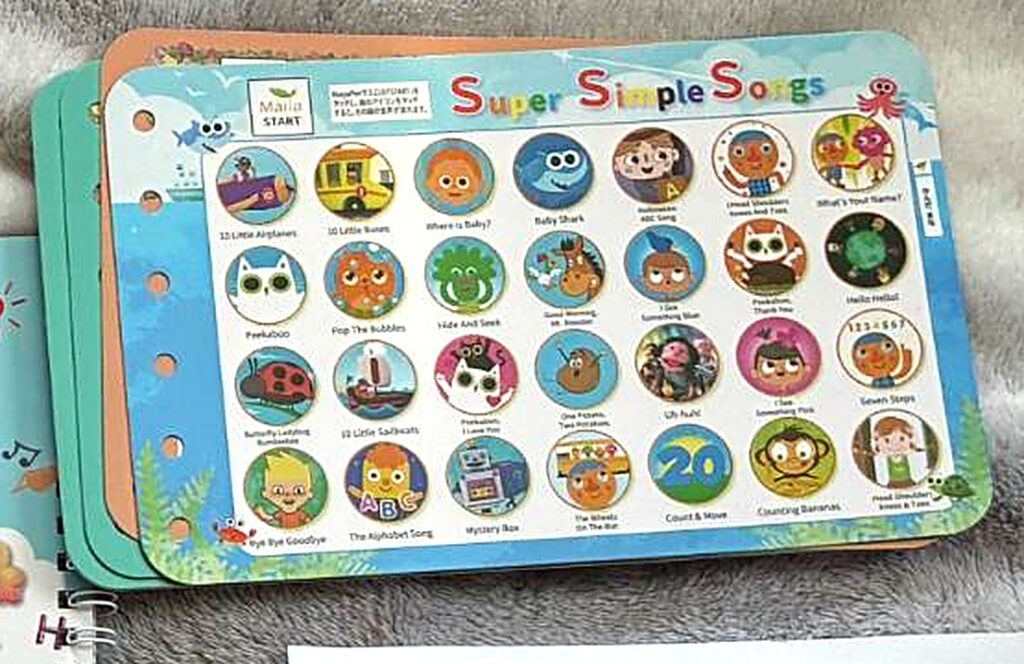 Super Simple Songsの歌が聞けるカード